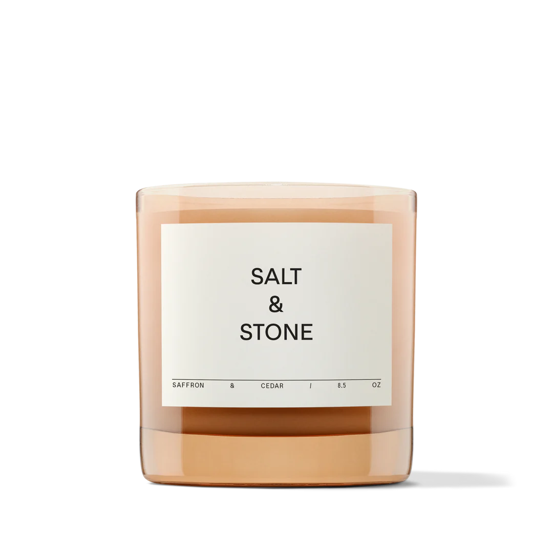 Salt&Stone Kerze Safran & Zeder