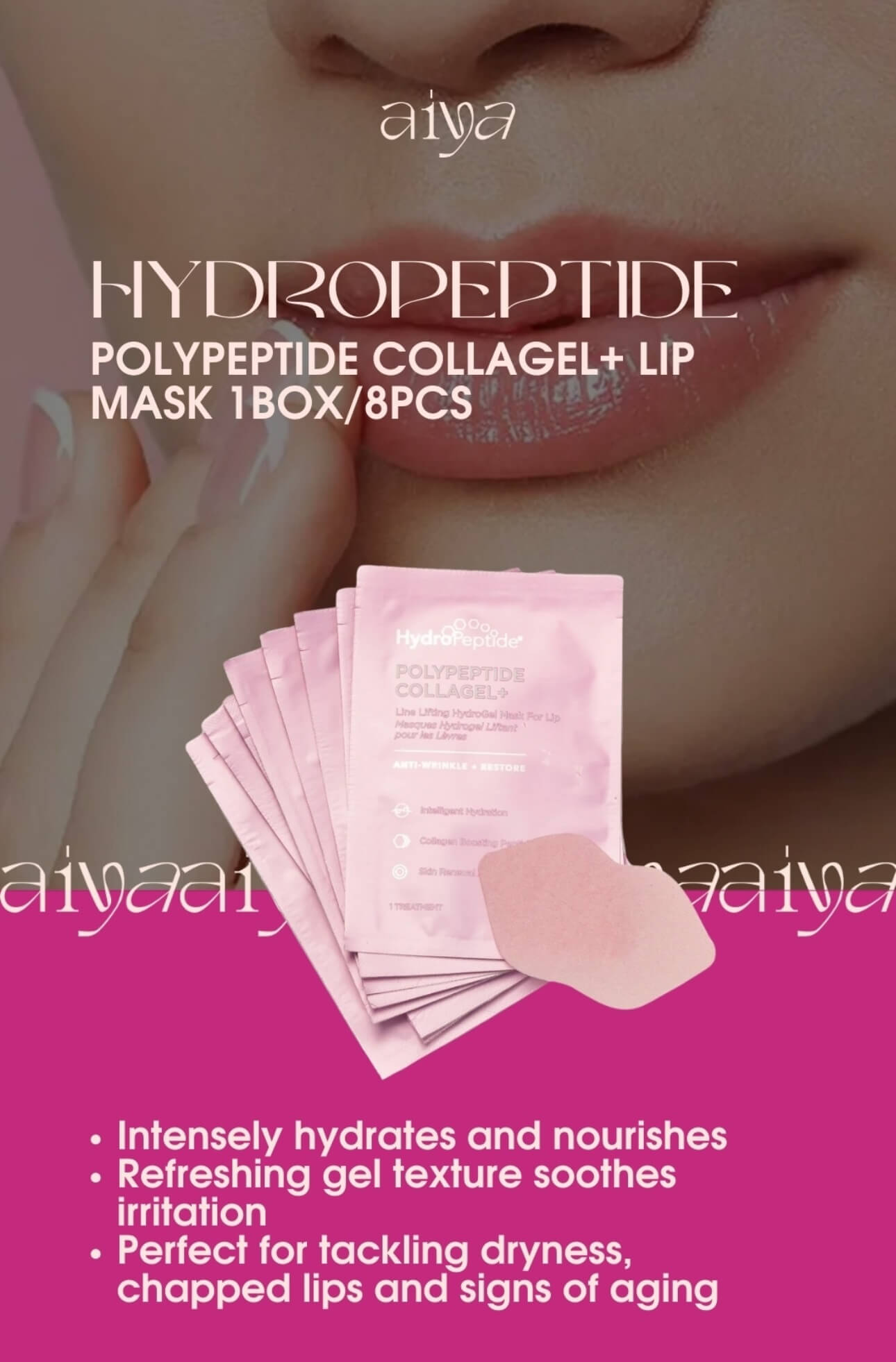 Hydropeptid-Polypeptid-Kollagen+Lippenmaske, 1 Box/8 Stück