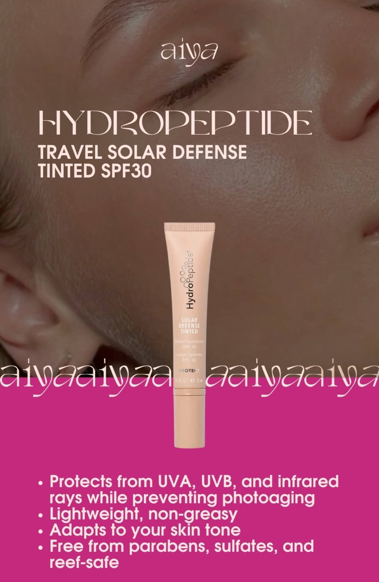 HYDROPEPTIDE Solar Defense getönte Sonnencreme LSF 30